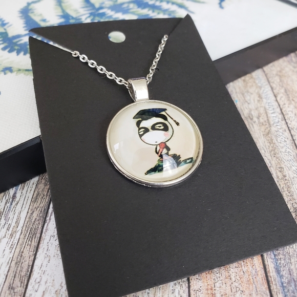 👨‍🎓 NEW Cabochon Necklace Korean Artwork - Picture 5 of 5